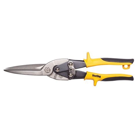 Sterling LONG Tin Snips Straight Cut YELLOW