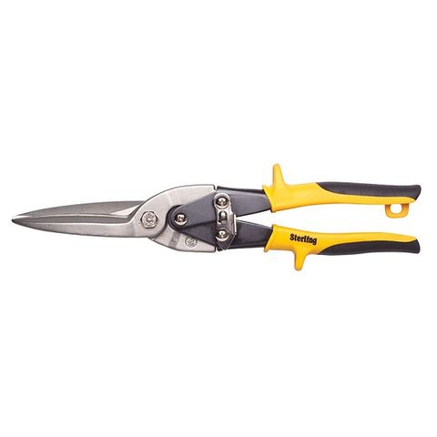 Sterling LONG Tin Snips Straight Cut YELLOW
