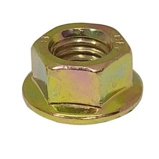 1/2 UNC Hex Flange Serrated Nuts Zinc Yellow