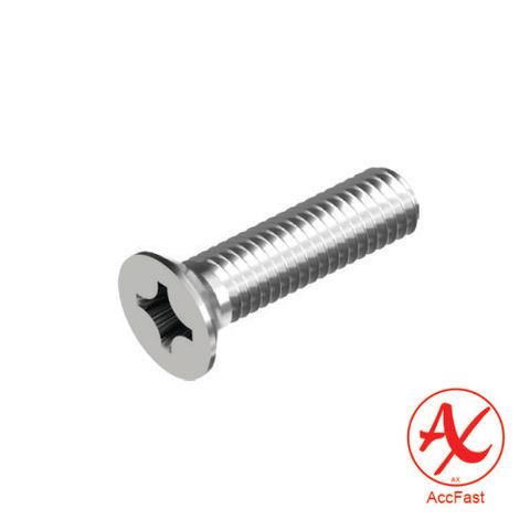 M6 x 30mm CSK Phil Metal Thread Screw S/STEEL 304