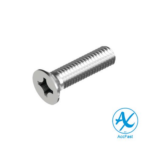 M5 x 50mm CSK Phil Metal Thread Screw S/STEEL 304