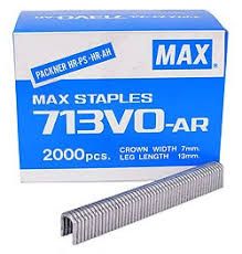 7mm x 13mm Max Aluminium Staples for Packner - Box of 2000