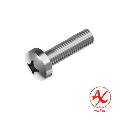 M5 x 16mm Pan Phil Metal Thread Screw S/STEEL 316