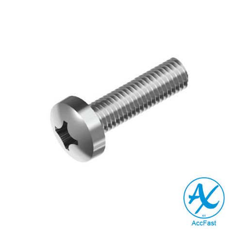 M5 x 50mm Pan Phil Metal Thread Screw S/STEEL 304