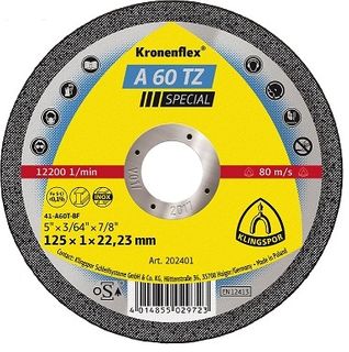 125 x 1 x 22 Cutting off wheel (A60TZ) Special/Flat INOX Hard