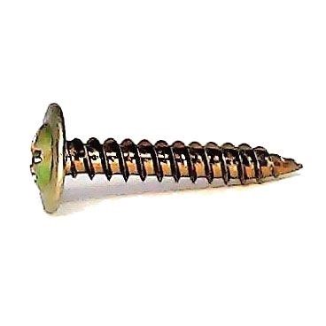8g x 40mm Button Head Phillips Drive - S Point Drywall Screw Zinc Yellow