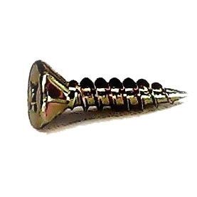8g x 20mm Countersunk Self Embedding Head Phillips Drive Villa Board Screw Zinc Yellow