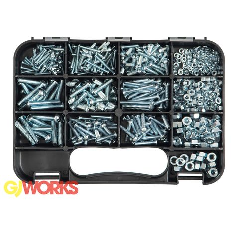 Slotted Round Head Screw & Nuts IMPERIAL Grabkit