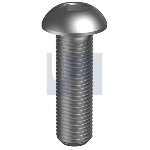 1/4 UNF x 1in Button Head Cap Screw - High Tensile - Plain