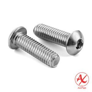 M6 x 50mm Button Head Cap Screw - Stainless Steel - Grade 316