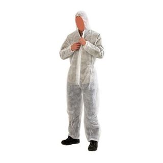 Disposable PP Coverall. WHITE - LARGE