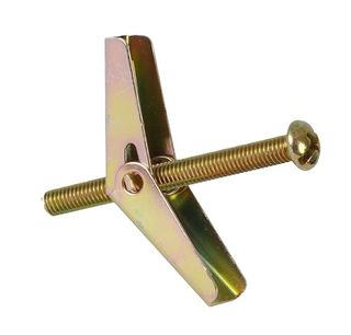 3/16 x 3in Round Head Spring Toggle Zinc Yellow