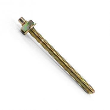 M20 x 260mm Chem Stud Bolt Nuts & Wash Zinc Yellow