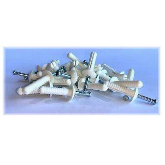 M6.5 x 75mm Mush Head Nail in Nylon Plug Steel Pin (25 Pack)
