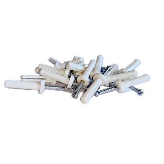 M6.5 x 40mm Round Head Nail in Nylon Plug Steel Pin (50 Pack)