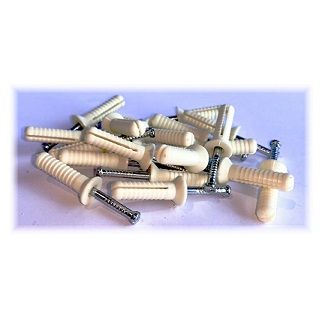 M6.5 x 25mm Countersunk Head Nail in Nylon Plug Steel Pin (100 Pack)