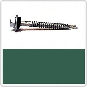 12-14 x 45mm AX Hex Head Self Drilling Screw with Neoprene Class 3 - COTTAGE GREEN