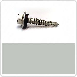 12-14 x 35mm AX Hex Head Self Drilling Screw with Neoprene Class 3 - SHALE GREY