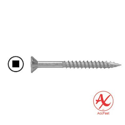 10g x 65mm Decking Type 17 Screw - Self Embedding Head - No 2 Square Drive - Stainless Steel Grade 3