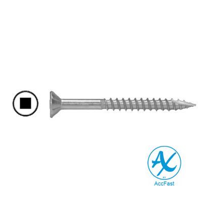 10g x 65mm Decking Type 17 Screw - Self Embedding Head - No 2 Square Drive - Stainless Steel Grade 3