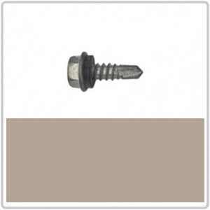 10-16 x 16mm AX Hex Head Self Drilling Screw with Neoprene C-RP 1000Hr - STONE