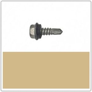 10-16 x 16mm AX Hex Head Self Drilling Screw with Neoprene C-RP 1000Hr - WHEAT