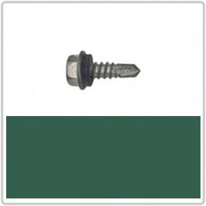 10-16 x 16mm AX Hex Head Self Drilling Screw with Neoprene C-RP 1000Hr - COTTAGE GREEN