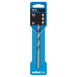 9.00mm x 125mm  VIPER Jobber Drill  Carded -SUTTON