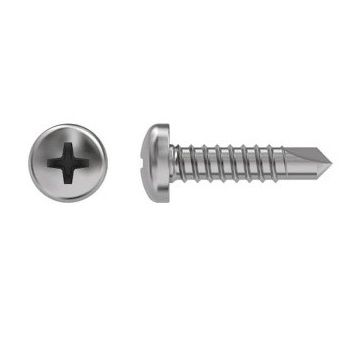 6-20 x 3/8 Mush Head Phillips Dr Self Drilling Screw Z/Yellow