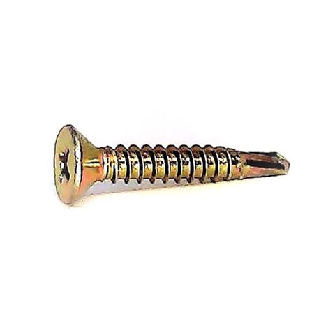 10-24 x 40mm Countersunk Head Phillips Drive Self Drilling Screw Zinc Yellow