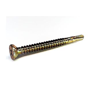 12-14 x 50mm Countersunk SEH Phillips Drive WING Self Drilling Screw Zinc Yellow