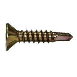 8-18 x 30mm Countersunk SEH Phillips Drive Self Drilling Screw Zinc Yellow
