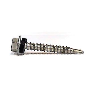 14-10 x 50mm AX Hex Head Self Drilling Screw with Neoprene Class 3 - COTTAGE GREEN