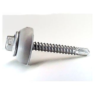 12-14 x 45mm AX Hex Head Self Drilling Screw with Polycarb Washer Class 3