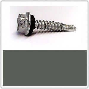 10-16 x 25mm AX Hex Head Self Drilling Screw with Neoprene C-RP 1000Hr - W/LAND GREY
