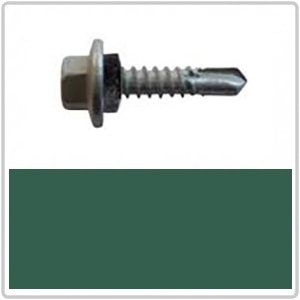12-14 x 20mm AX Hex Head Self Drilling Screw with Neoprene C-RP 1000Hr - COTTAGE GREEN
