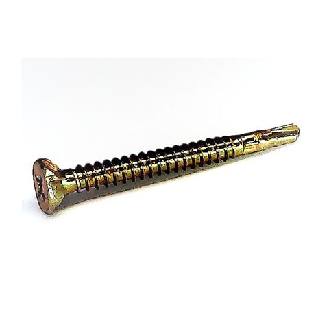 10-16 x 40mm Countersunk SEH Phillips Drive WING Self Drilling Screw Zinc Yellow