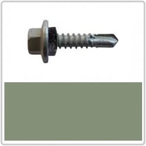 12-14 x 20mm AX Hex Head Self Drilling Screw with Neoprene C-RP 1000Hr - PALE EUCALYPT