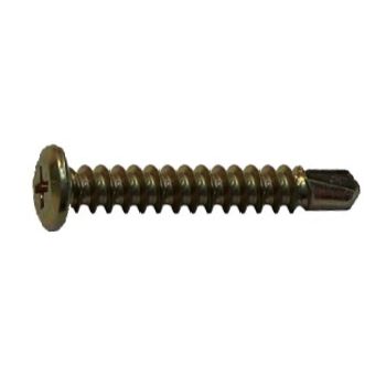 10-16 x 50mm Wafer Head Phillips Drive Self Drilling Screw Zinc Yellow
