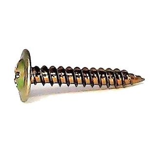 8g x 12mm Button Head Phillips Drive - S Point Drywall Screw Zinc Yellow