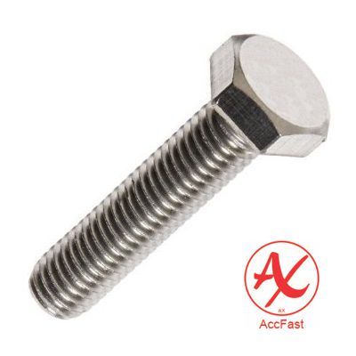 3/8 -16tpi UNC x 2-1/2 Hex Head BOLT ONLY Stainless Steel Grade 316