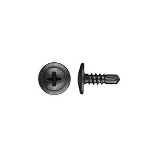 8-18 x 16mm Button Head Phillips Drive Self Drilling Screw Zinc Yellow - BLACK