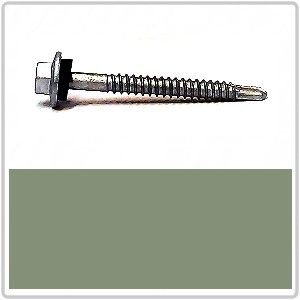 12-14 x 45mm HOBSON Hex Head Self Drilling Screw with NEO Washer Class 4 - PALE EUCALYPT