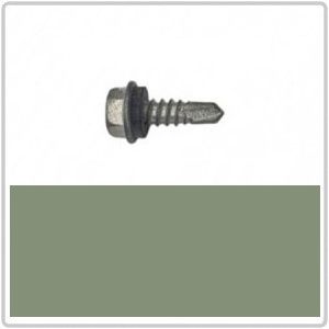10-16 x 16mm AX Hex Head Self Drilling Screw with Neoprene C-RP 1000Hr - PALE EUCALYPT