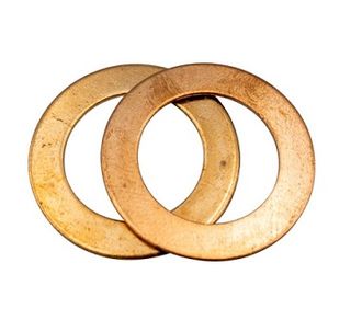 1/4 x 9/16 x 20g Flat Washer COPPER