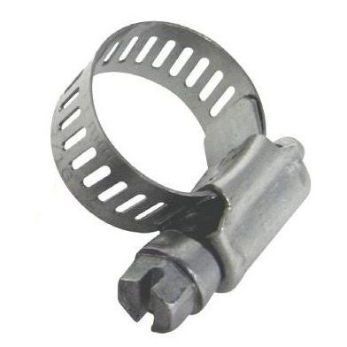 78 - 101mm Hose Clamp (304 Nickel bearing stainless steel 12.5mm band and housing - Zinc 1/4'' screw