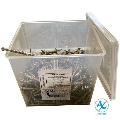 9g x 50mm Trim Head REAMER Decking Screw T-20 Stainless Steel Grade 304 (Bucket of 500)