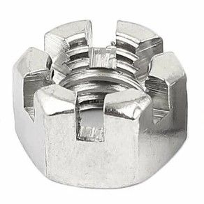 7/8 UNF SLOTTED HEX NUT GR2 ZP