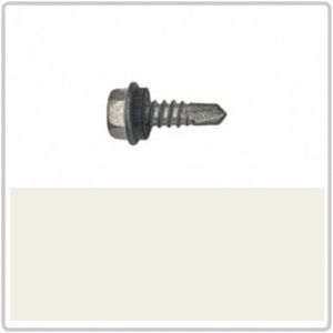 10-16 x 16 Hex Washer Head Self Drilling Screw with EPDM Seal B8(Cat5) - DOVER WHITE