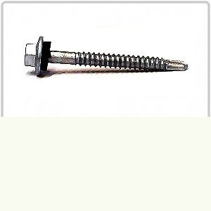 12-14 x 45mm AX Hex Head Self Drilling Screw with Neoprene Class 3 - DOVER WHITE